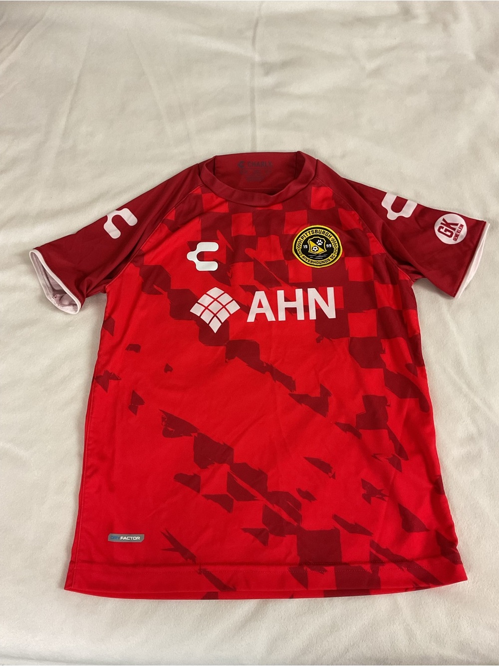 Brand New Pittsburgh Riverhounds DryFactor Jersey w/ Sponsor logo